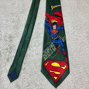 Vintage Cartoon Corner Superman Tie. Handmade
